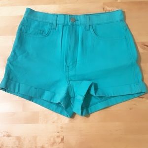 American Apparel Denim High-Waist Cuff Short NWOT